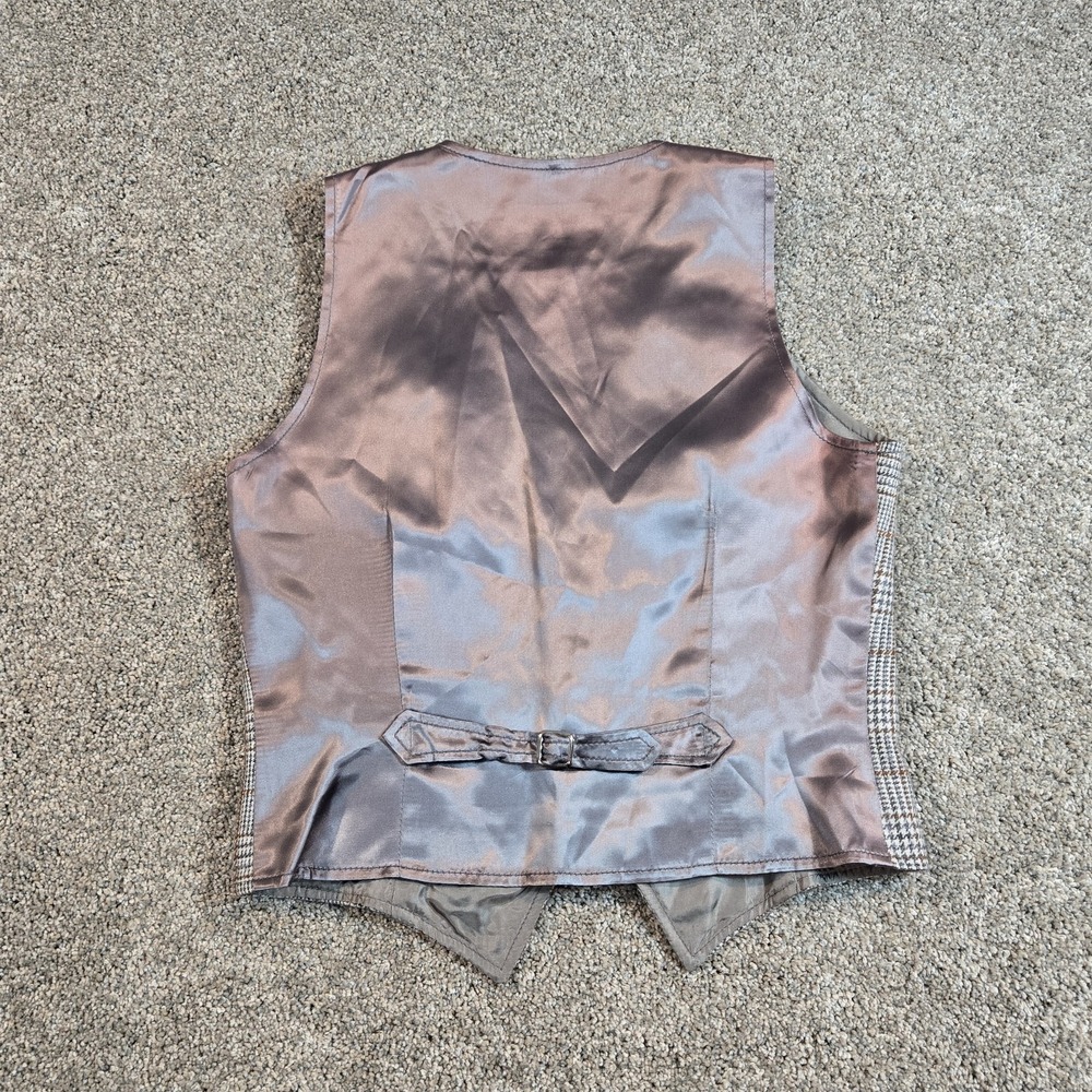Patty Woodard Vintage Plaid Brown Wool Blend Vest Womens Size 13/14(10/12) - Picture 7 of 7